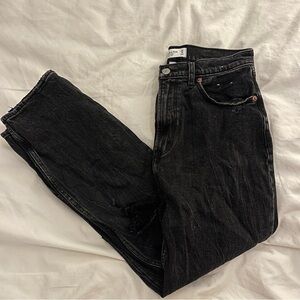 Abercrombie & Fitch Straight Leg Curve Love Black Jeans